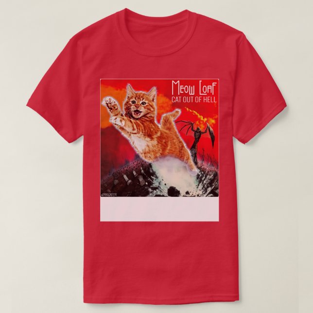 Camiseta Cat Outta Hell (Diseño del anverso)