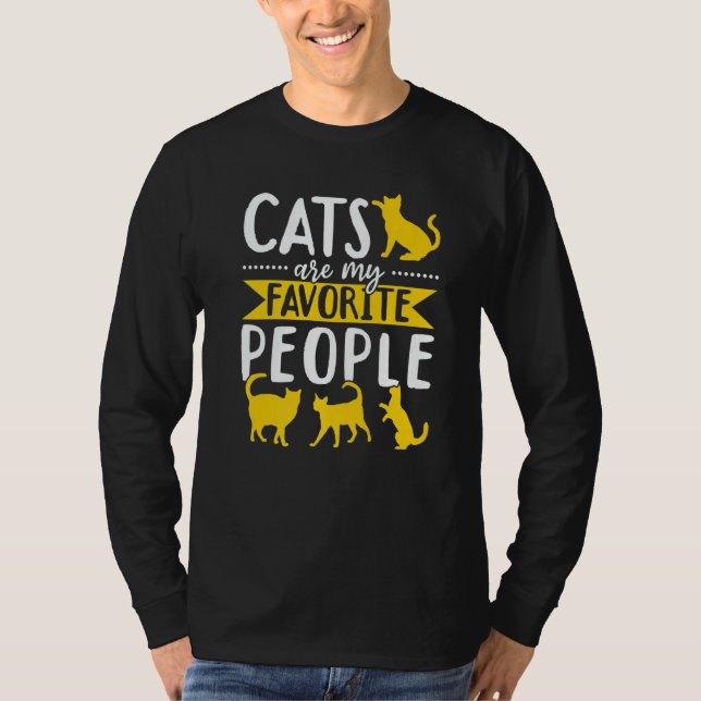 Camiseta Cat  Owner  Cats are my favorite people (Anverso)