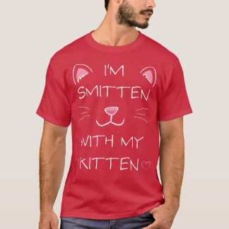 Camiseta Cat Owner Cute Smitten by Kitten for Girls, Teens,