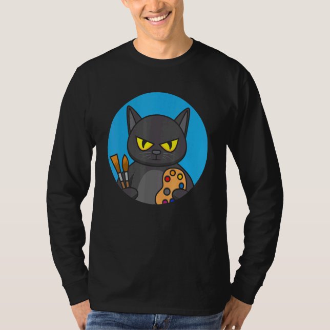 Camiseta Cat painting (Anverso)