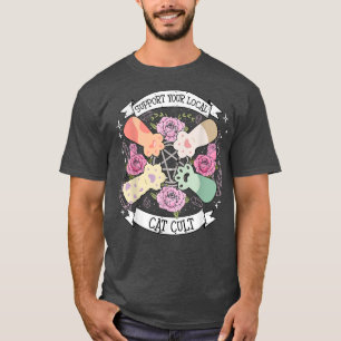 Camiseta Cat Paw apoya su culto al gato local Funny Kawaii