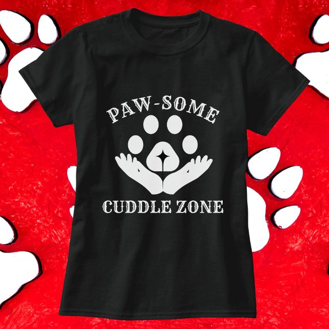 Camiseta Cat Paw Cuddle Zone Gracioso Cute moderno personal (Subido por el creador)