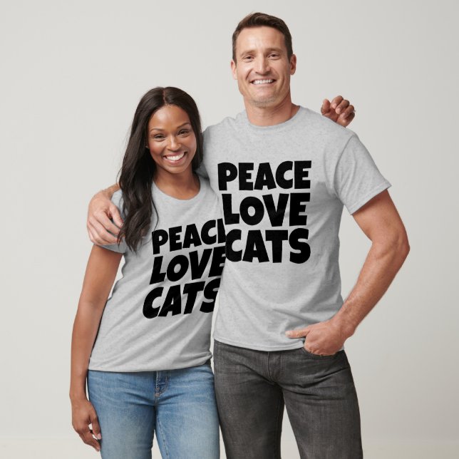 Camiseta CAT PAZ AMOR GATOS (Unisexo)