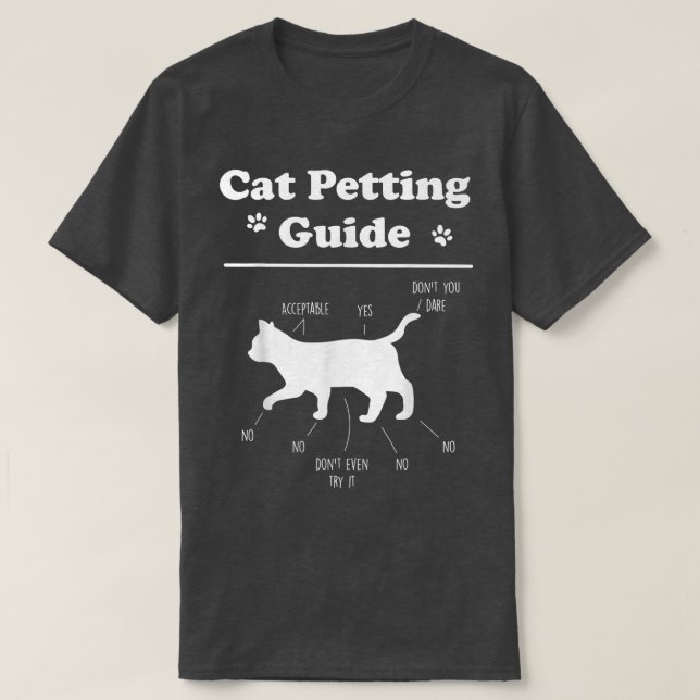 Camiseta Cat Petting Guide Funny Cat Owner Pet Kitten Petti (Diseño del anverso)