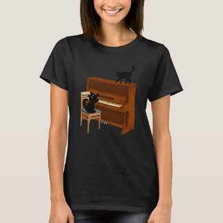 Camiseta Cat Piano Music