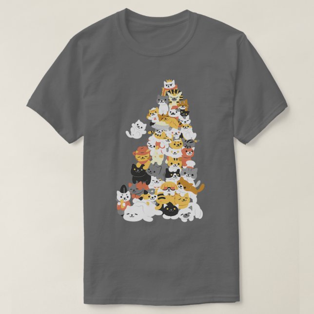 Camiseta cat pile  (Diseño del anverso)