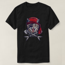 Cat Pirate Gracioso Gato Pirata Regalo Capitán Gat