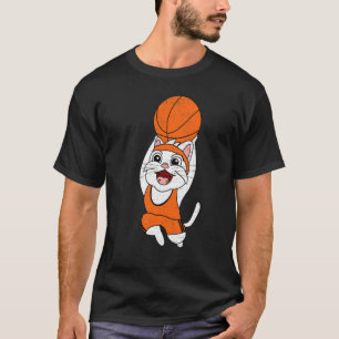 Camiseta Cat Playing Basketball Funny Basketball Kitty Kitt