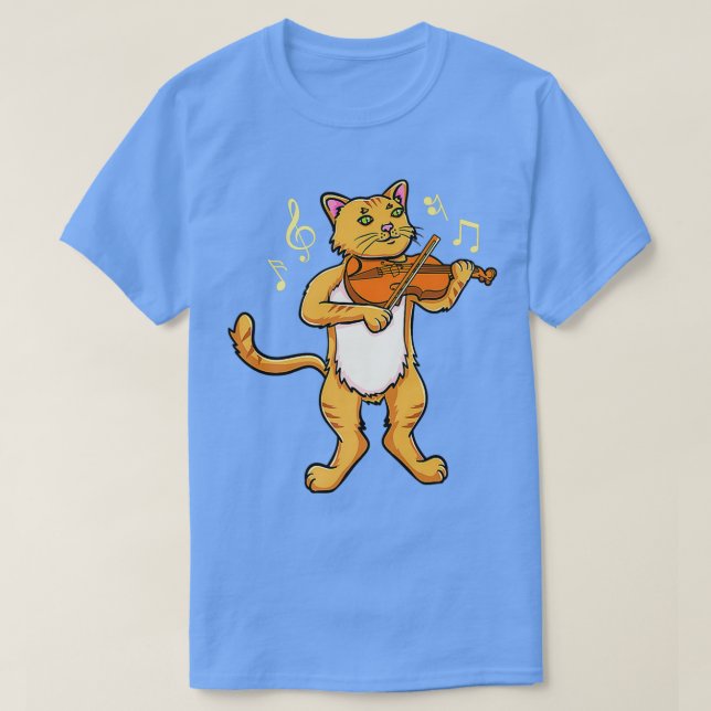 Camiseta Cat Playing Violin for Violin Player (Diseño del anverso)