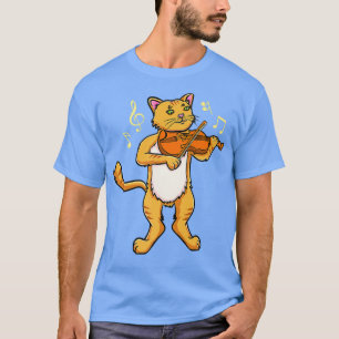Camiseta Cat Playing Violin for Violin Player