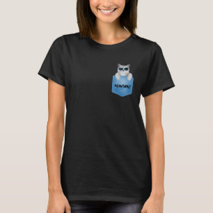 Camiseta Cat Pocket Meme Meowsome Meow Cat Birday