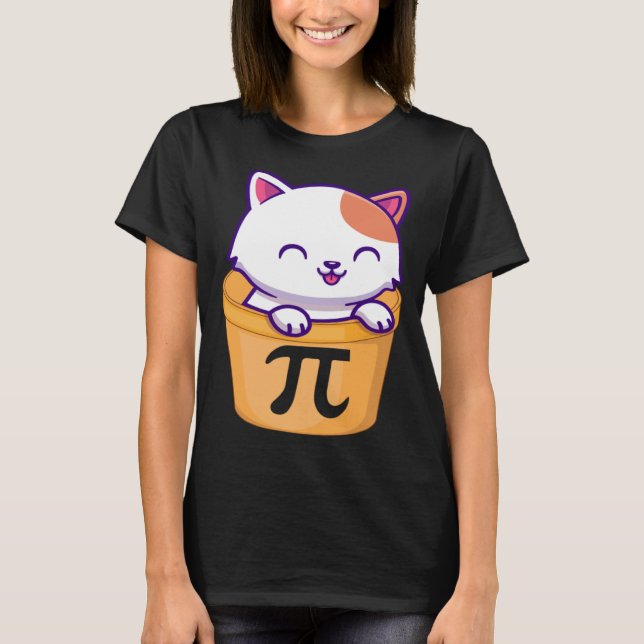Camiseta Cat Pot Pi Day Funny Pi Day Kids teacher math Love (Anverso)