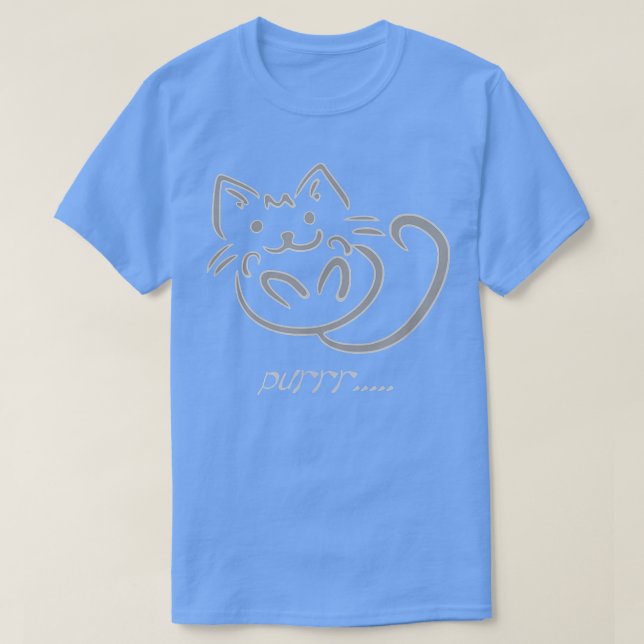 Camiseta Cat Purr Purring Kitten Funny Graphic Tee  (Diseño del anverso)