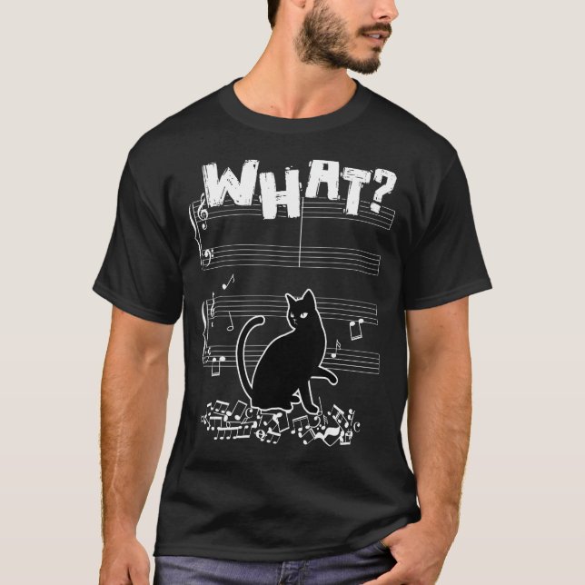 Camiseta Cat Qué Graciosa Nota De Música Cat (Anverso)