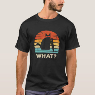 Camiseta ¿Cat Qué? Gracioso Gato Negro, Gato Asesino Con Kn