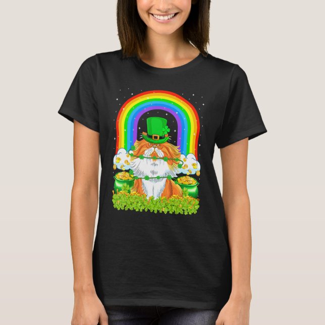 Camiseta Cat Rainbow Leprechaun Persa Cat St Patrick's (Anverso)