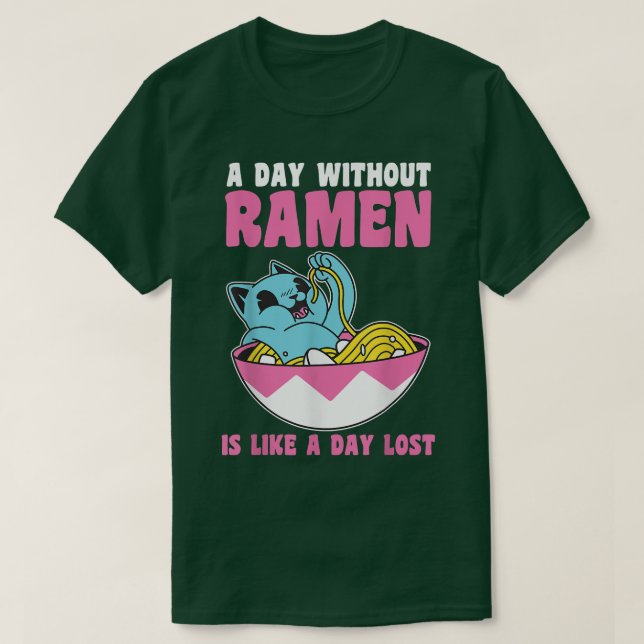 Camiseta Cat Ramen (Diseño del anverso)