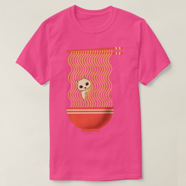 Camiseta Cat Ramen (Diseño del anverso)