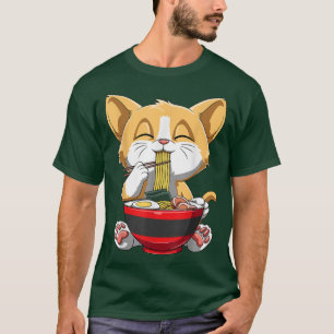 Camiseta Cat Ramen Bowl Gracioso Tazón de Fideos Gatos Cute