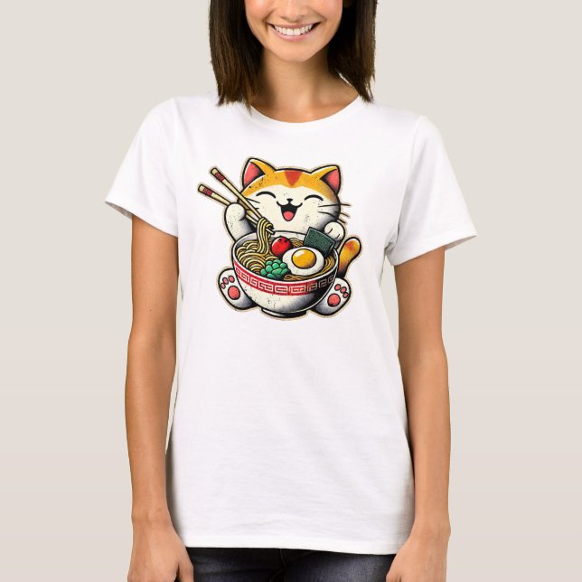 Camiseta Cat Ramen T-Shirt (Anverso)