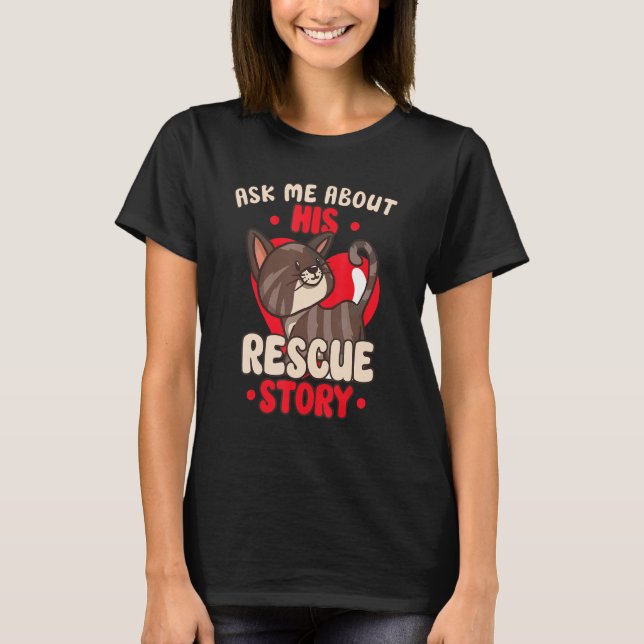 Camiseta Cat Rescue Animal Rights Rescue Cat Adoption (Anverso)