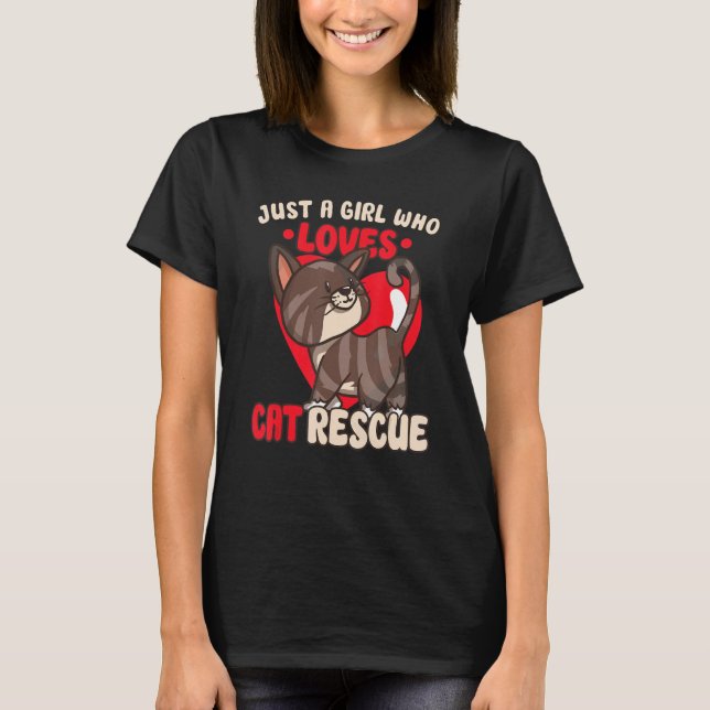 CAMISETA CAT RESCUE ANIMAL RIGHTS RESCUE CAT ADOPTION 1 (Anverso)