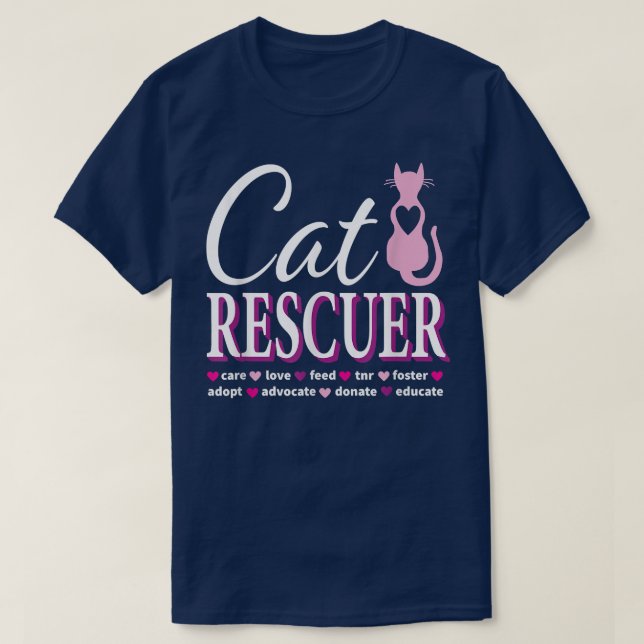 Camiseta Cat Rescue Gift Feral Kittens Homeless Cats Shelte (Diseño del anverso)