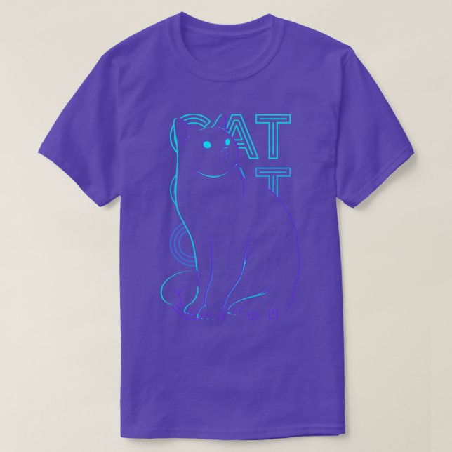 Camiseta Cat Retro Gift (Diseño del anverso)