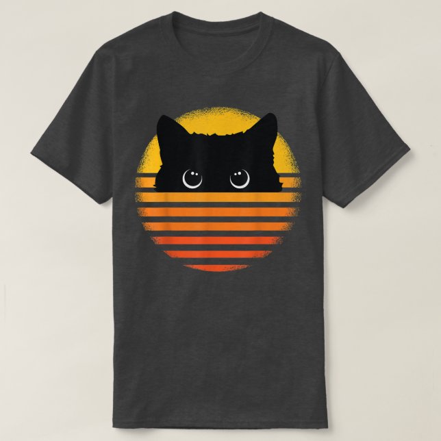 Camiseta Cat Retro Style - Kitten Retro Style - Black Cat T (Diseño del anverso)