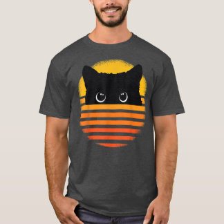 Camiseta Cat Retro Style - Kitten Retro Style - Black Cat T