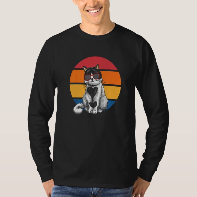 Camiseta Cat Retro Sunset Cat Sunset I Cat (Anverso)