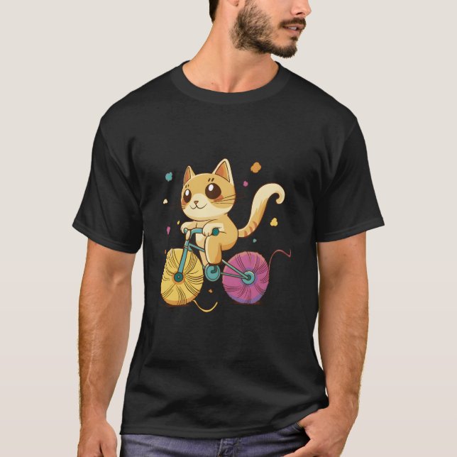 Camiseta Cat Riding A Bike (Anverso)