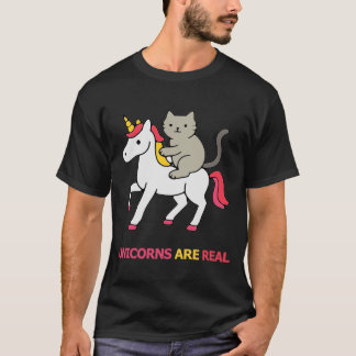 Camiseta Cat riding an unicorn