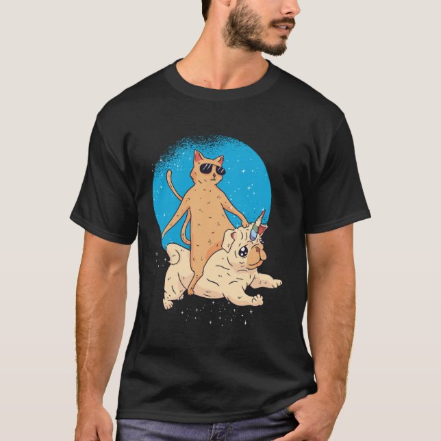 Camiseta Cat Riding Unidog (Anverso)