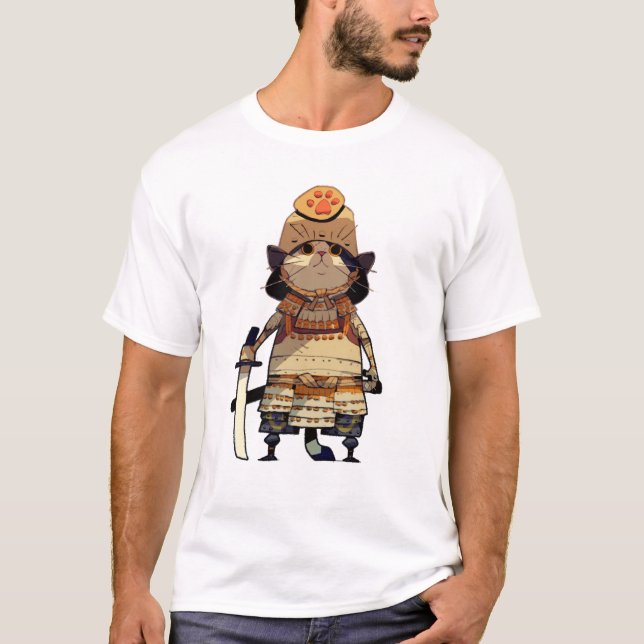 Camiseta Cat Samurai Tシャツ (Anverso)