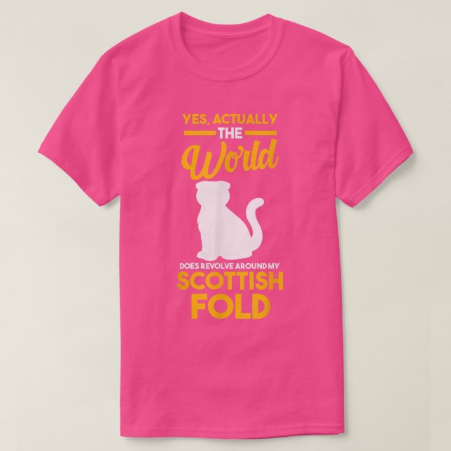 Camiseta Cat Scottish Fold  (Diseño del anverso)