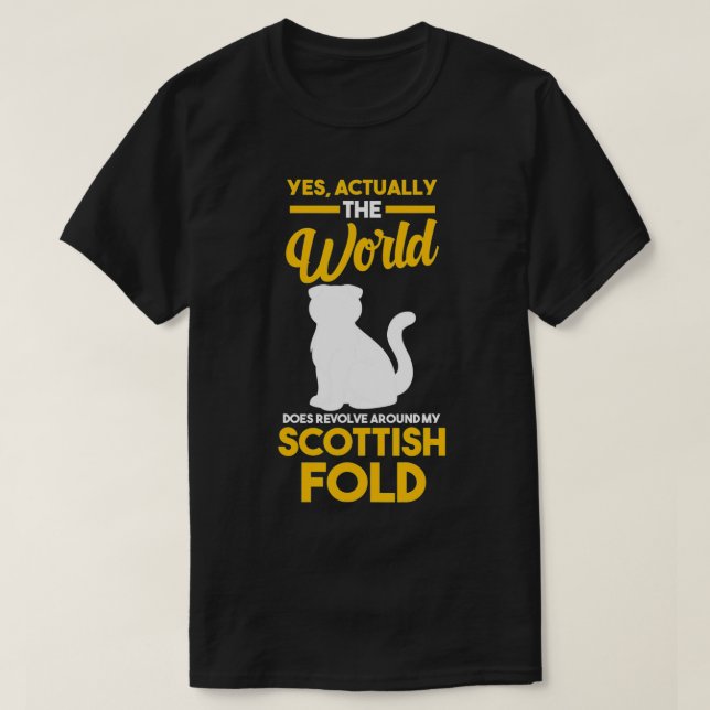 Camiseta Cat Scottish Fold  (Diseño del anverso)