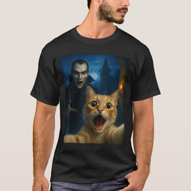 Camiseta Cat Selfie With A Vamre Funny Cat  (Anverso)