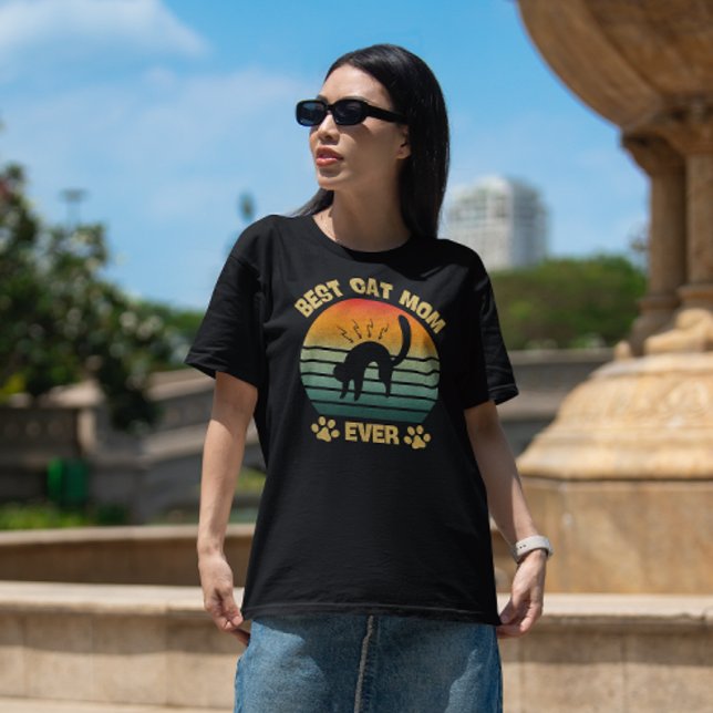 Camiseta Cat-Shirt Women Best Cat Mom Ever Funny Mom (Subido por el creador)