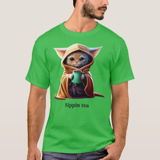 Camiseta Cat Sippin Tea