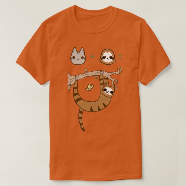 Camiseta Cat sloth cath (Diseño del anverso)