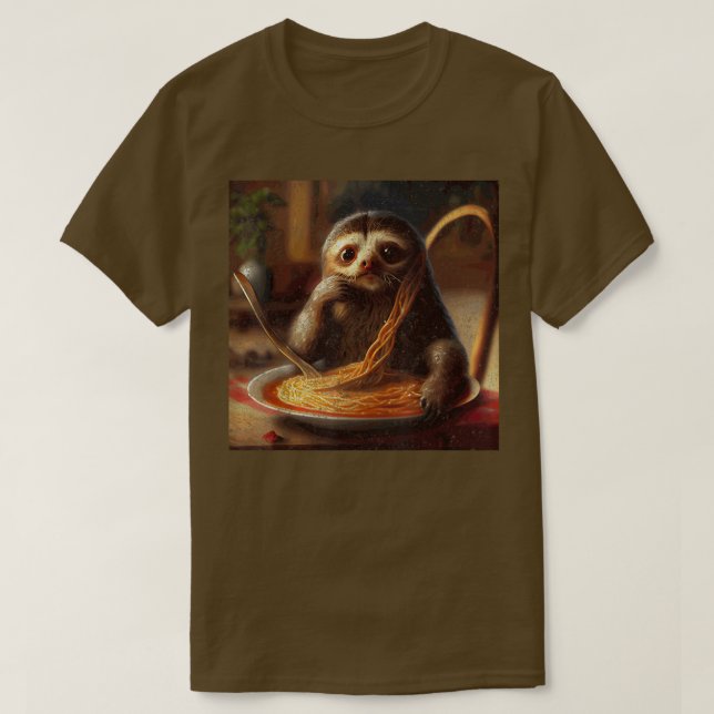 Camiseta Cat Sloth Spaghetti (Diseño del anverso)