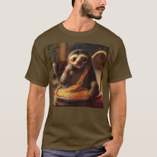 Camiseta Cat Sloth Spaghetti