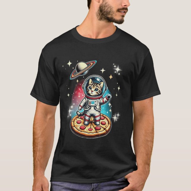 Camiseta Cat Space Regala a Cat Mom Cat Dad Astronauta Cat  (Anverso)
