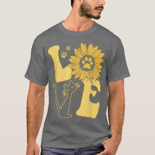 Camiseta Cat Sunflower Gifts For Cat Lovers Cat Mom Ee For 