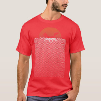 Camiseta Cat Sunset Swimming Beach Summer por Tobe Fonseca
