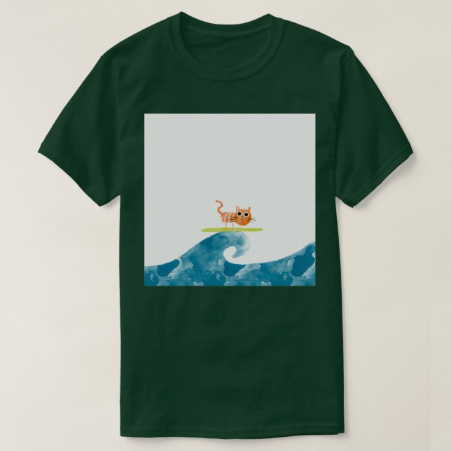 Camiseta cAT sURF (Diseño del anverso)