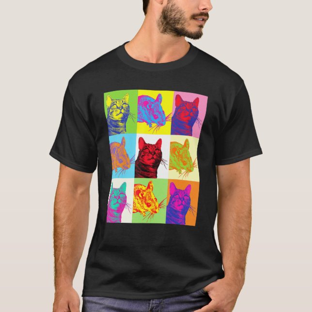 Camiseta Cat T, Cat Y Mouse Pop Ar, Cat Lover (Anverso)