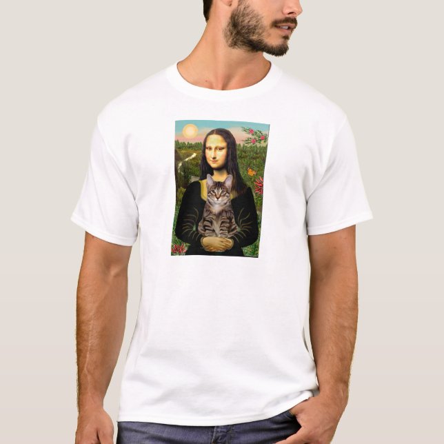 Camiseta CAT (Tabby) - Mona Lisa (Anverso)