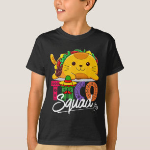 Camiseta Cat Taco Squad Cinco De Mayo Cute Gracioso México
